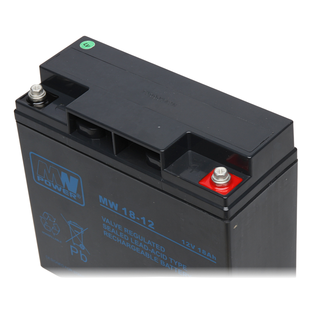 UMA SB-12-180 accu 12VDC 18Ah voor bijvoorbeeld een zonnepaneel,  alarm,  UPS of toegangscontrole installatie