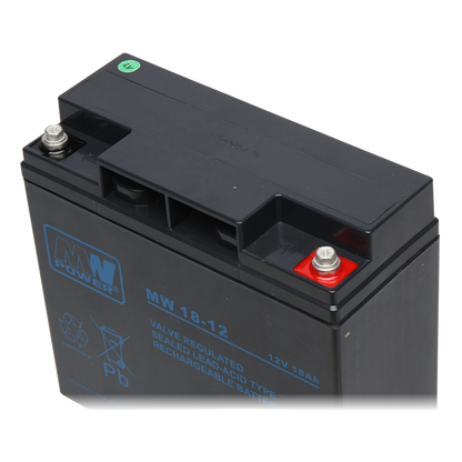 UMA SB-12-180 accu 12VDC 18Ah voor bijvoorbeeld een zonnepaneel,  alarm,  UPS of toegangscontrole installatie