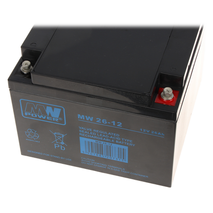 UMA SB-12-260 accu 12VDC 16 Ah voor bijvoorbeeld een zonnepaneel,  alarm,  UPS of toegangscontrole installatie