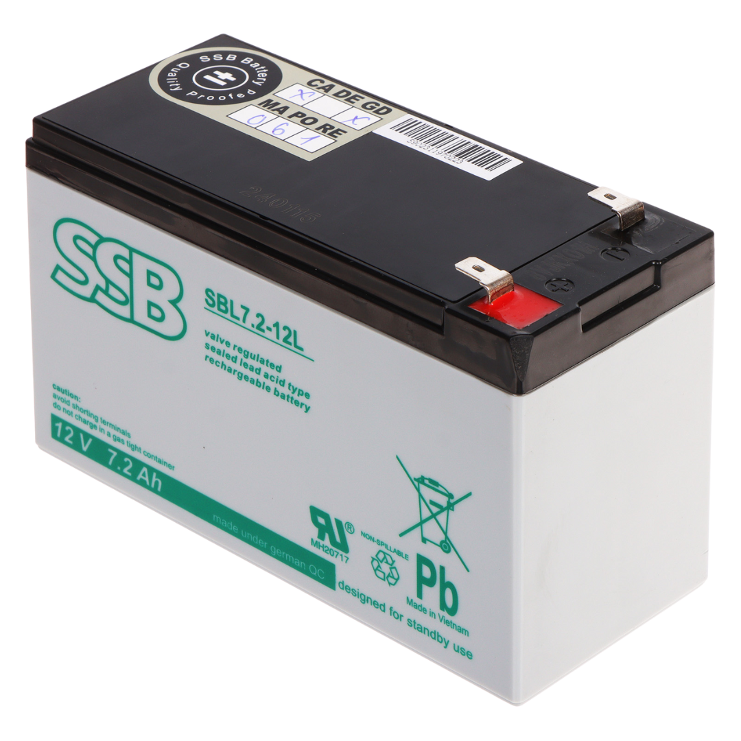 UMA SB-12-72-S accu 12VDC 7, 2Ah voor bijvoorbeeld een zonnepaneel,  alarm,  UPS of toegangscontrole installatie