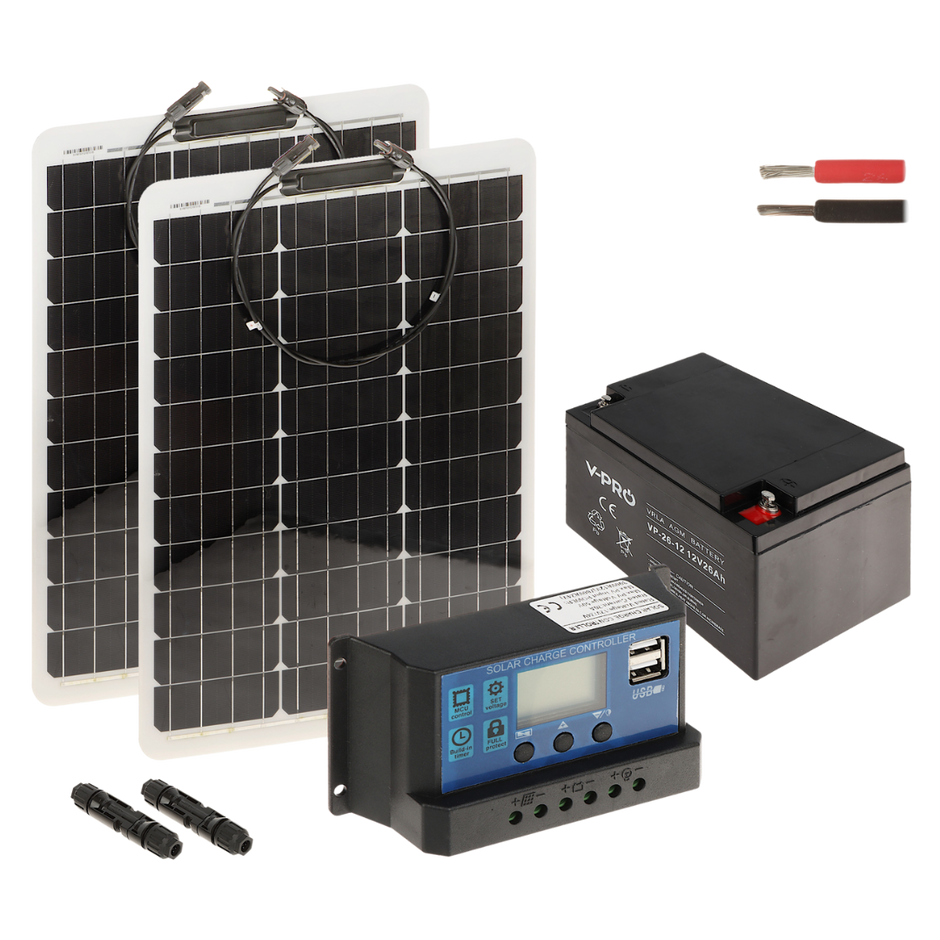 Complete off-grid set kopen | Zonnepaneel-&-accupakket | UMATECH – UMATECH