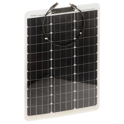 UMA SOLAR-KIT-260B50-20F complete zonne-energie kit met 12V 26Ah accu,  snoer,  2x 50W flexibel zonnepaneel en controller