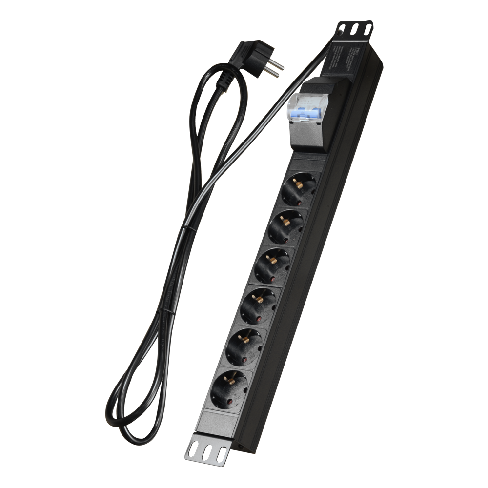 UMA SRPU-6 1U - 1U 19" inch contactdoos - 16A