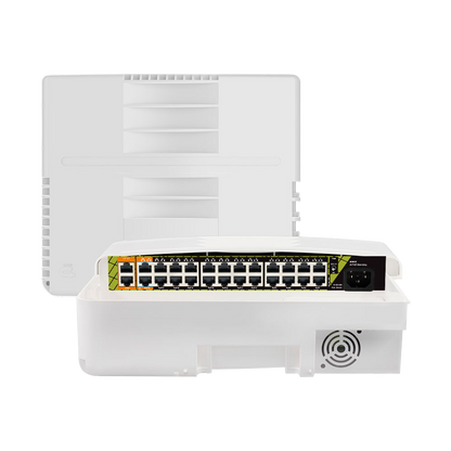 UMA  SW2624POE-300-O switch voor buiten met 22 x POE 802.3at/af,  2x Hi-PoE en 2x UpLink