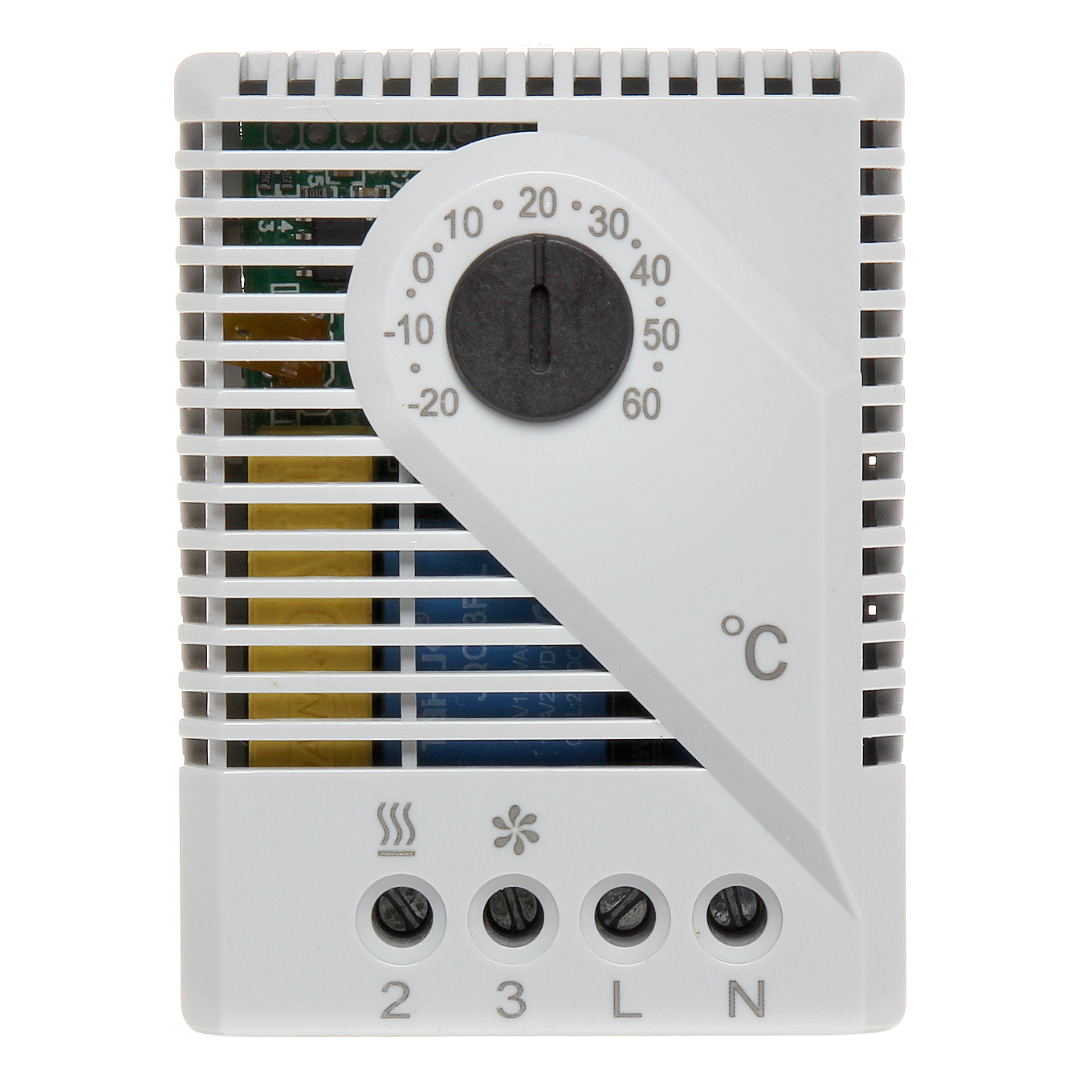 UMA THRM-1 universele thermostaat voor een NO/NC schakeling bij een ingestelde temperatuur - DIN rail