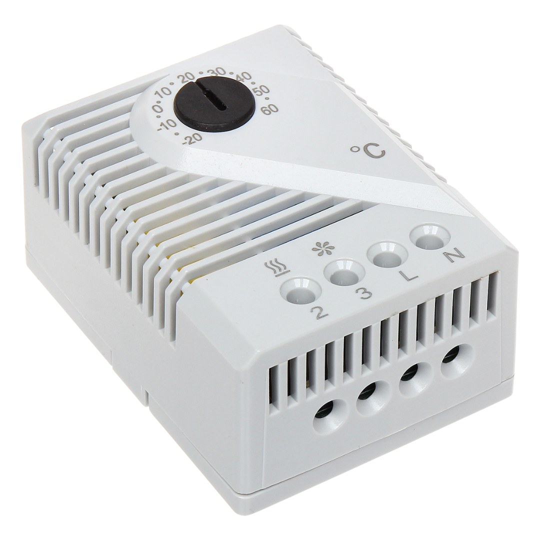 UMA THRM-1 universele thermostaat voor een NO/NC schakeling bij een ingestelde temperatuur - DIN rail