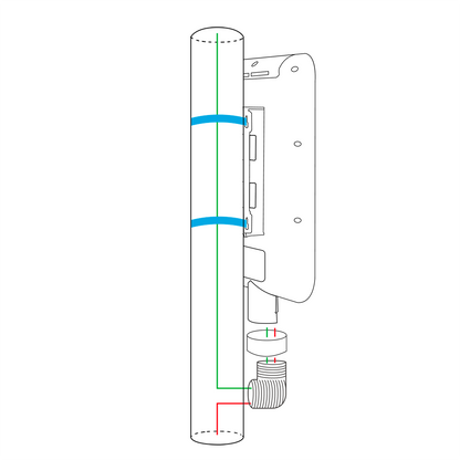UMA SW0504POE-60-O switch voor buiten met 4 x POE 802.3at/af,  1x UpLink en 1x SFP poort