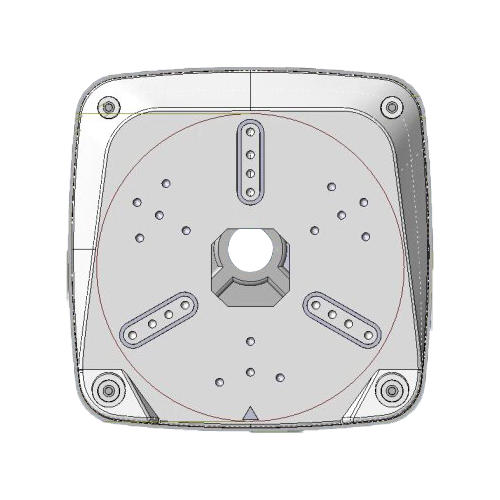 UMA U-MOUNT-J-11D-W universele witte 11° schuine montage opbouwdoos voor camera's van verschillende merken voor binnen en buiten