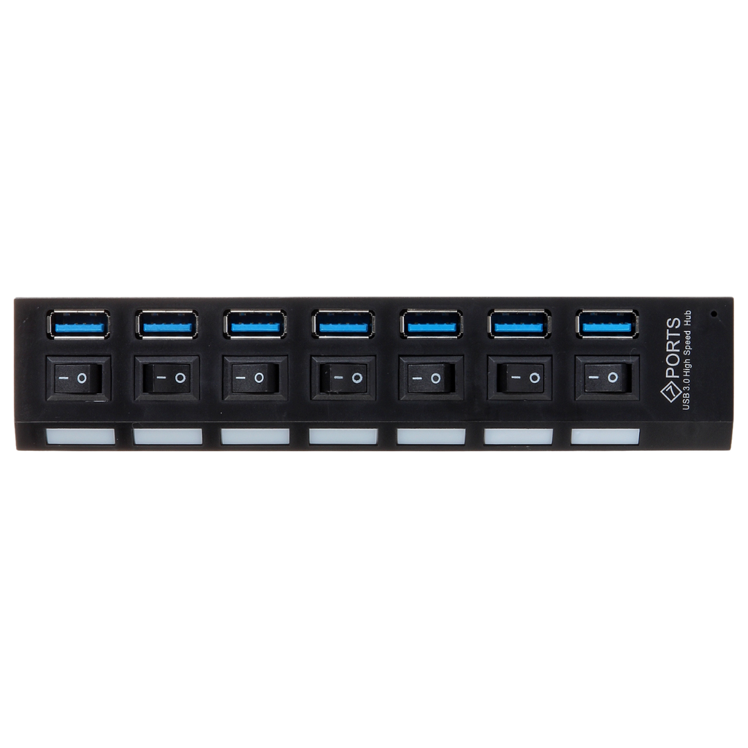 UMA USB-HUB-7 universele 7 poorts USB 3.0 hub / oplader met 7 schakelaars