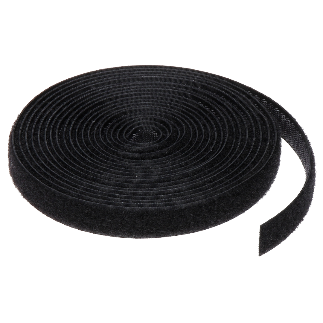 UMA VELCRO-5-19 zwarte dubbelzijdige klittenband kabelbinder op rol van 5 meter bij 19mm