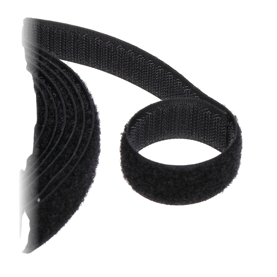 UMA VELCRO-5-19 zwarte dubbelzijdige klittenband kabelbinder op rol van 5 meter bij 19mm