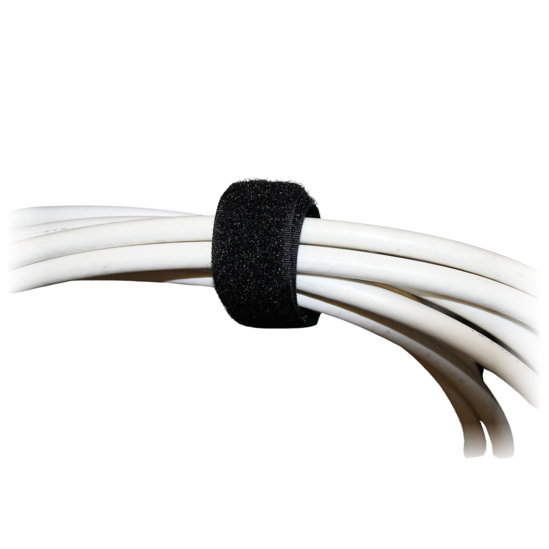 UMA VELCRO-5-19 zwarte dubbelzijdige klittenband kabelbinder op rol van 5 meter bij 19mm