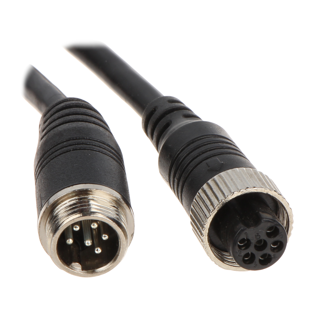 UMA 10M-CABLE-IP-A 10 meter aansluitkabel voor mobiele IP camera aan NVR met 6 pin M12 connector