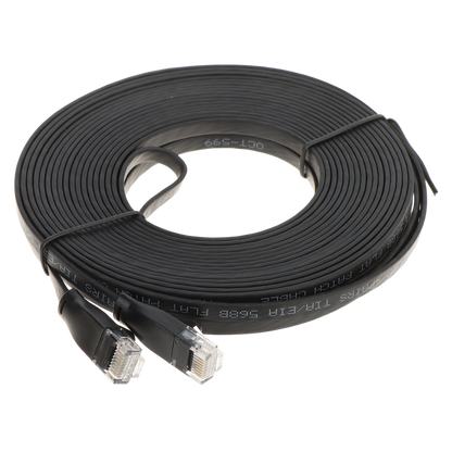 UMA CAT6UTPFLB10 zeer platte UTP netwerkkabel Cat6 Gigabit patchkabel 100% koper kern 10 meter zwart