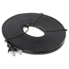 UMA CAT6UTPFLB20 zeer platte UTP netwerkkabel Cat6 Gigabit patchkabel 100% koper kern 20 meter zwart
