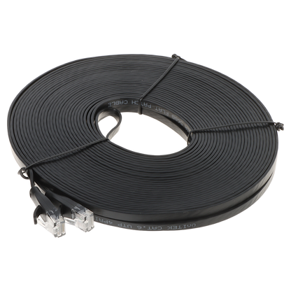 UMA CAT6UTPFLB20 zeer platte UTP netwerkkabel Cat6 Gigabit patchkabel 100% koper kern 20 meter zwart