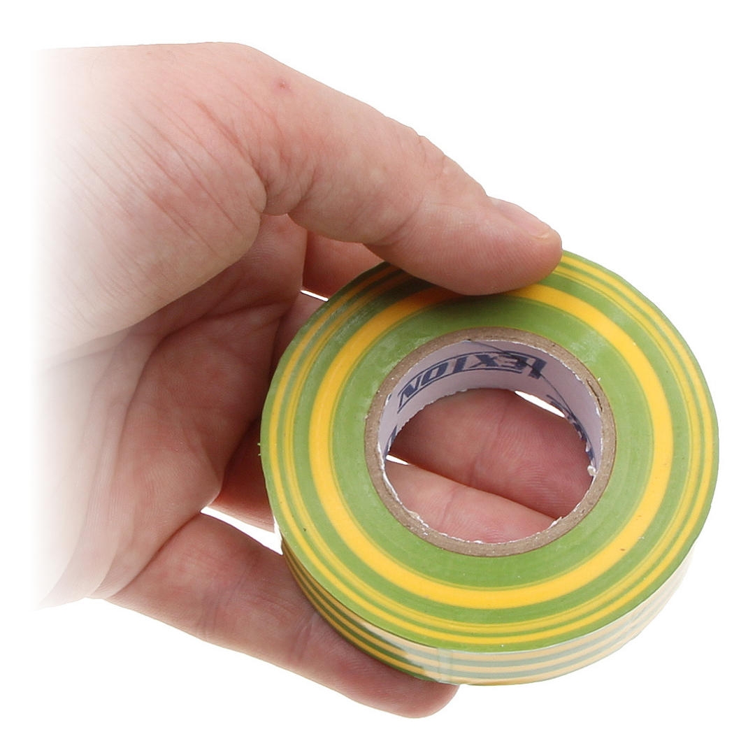 UMA ISO-TAPE-YG-25 PVC isolatie tape geel-groen 25 meter - 19mm