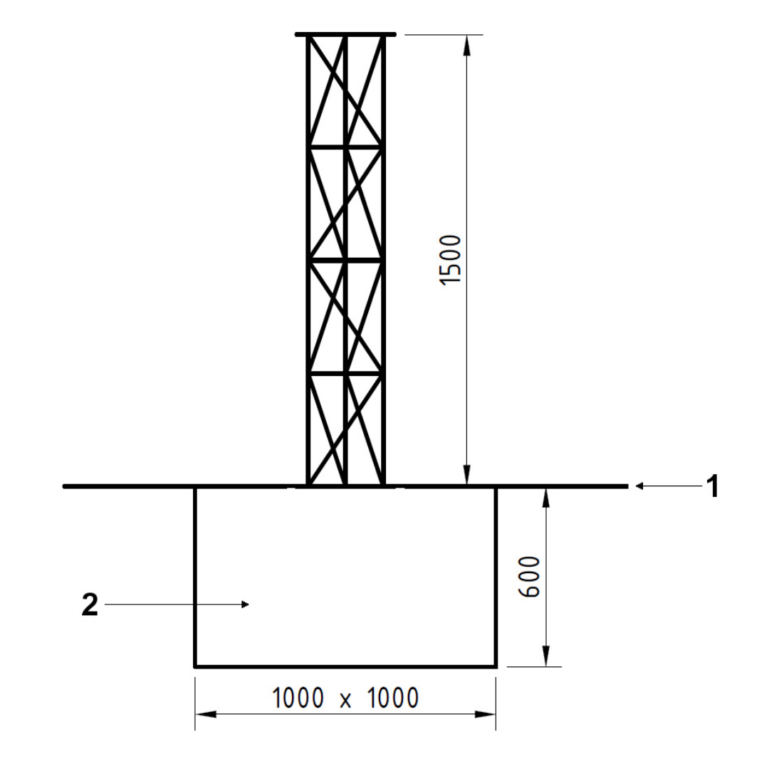 UMA ML15 universeel aluminium truss mast element 1,5 meter