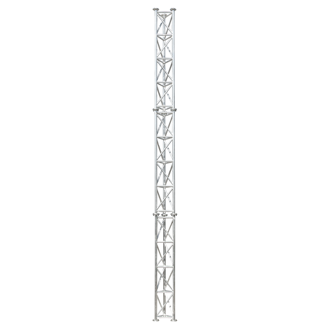 UMA ML45 universele aluminium vrijstaande kantelbare truss mast 4, 5 meter in onderdelen kit voor zelfbouw met grondanker