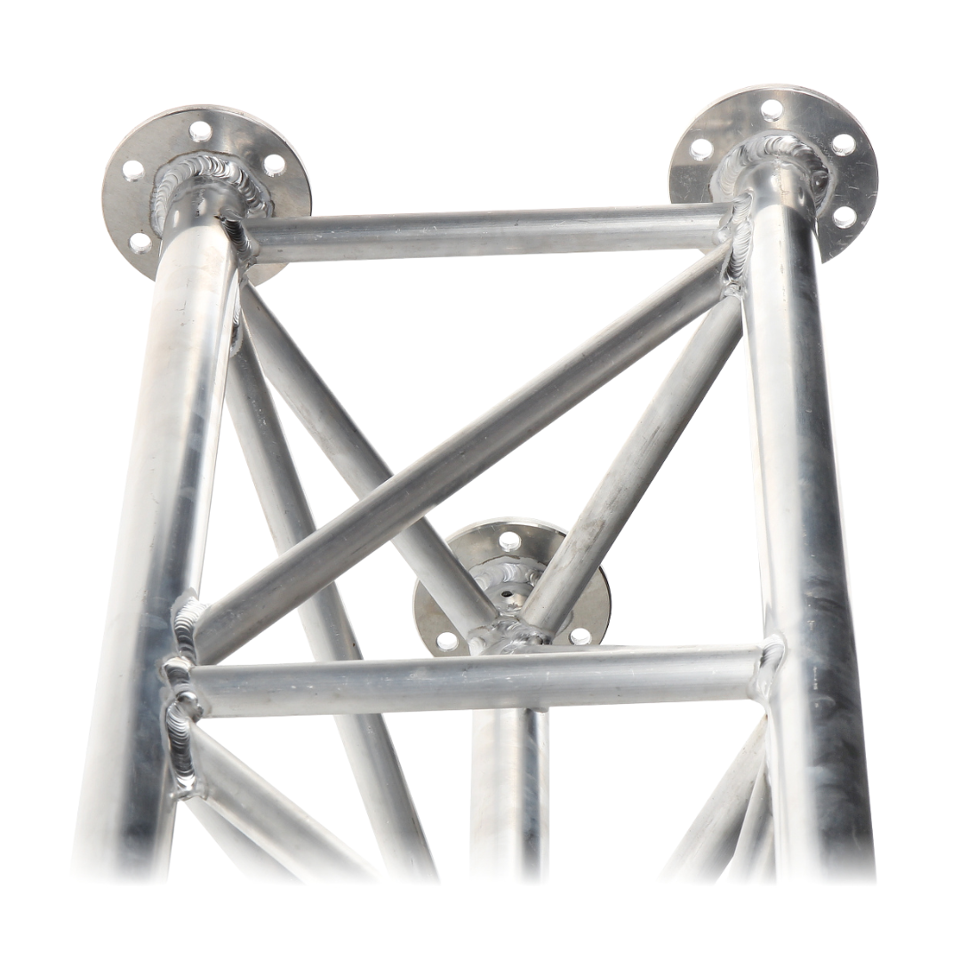 UMA ML45 universele aluminium vrijstaande kantelbare truss mast 4, 5 meter in onderdelen kit voor zelfbouw met grondanker