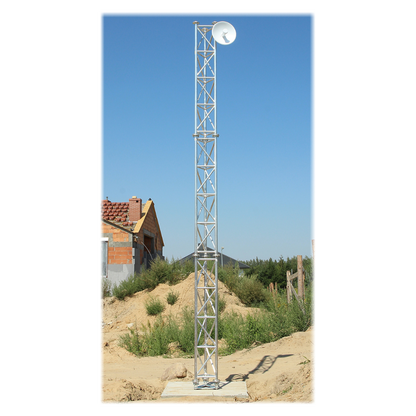 UMA ML45 universele aluminium vrijstaande kantelbare truss mast 4, 5 meter in onderdelen kit voor zelfbouw met grondanker