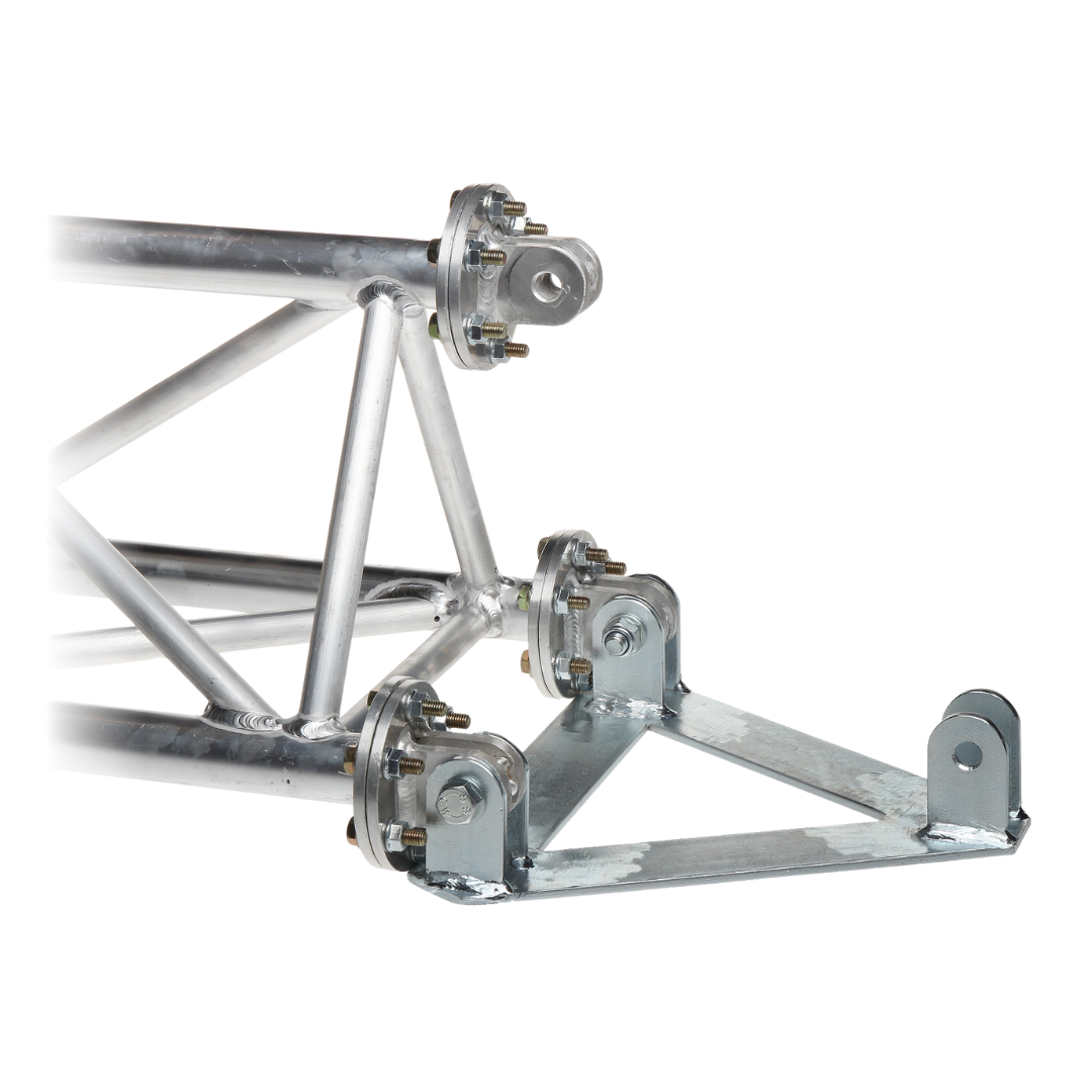 UMA ML45 universele aluminium vrijstaande kantelbare truss mast 4, 5 meter in onderdelen kit voor zelfbouw met grondanker