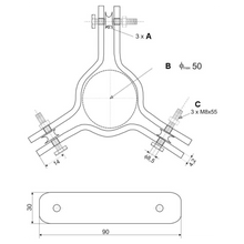 UMA MTKR-3050 | Mastklem bevestiging tuikabels