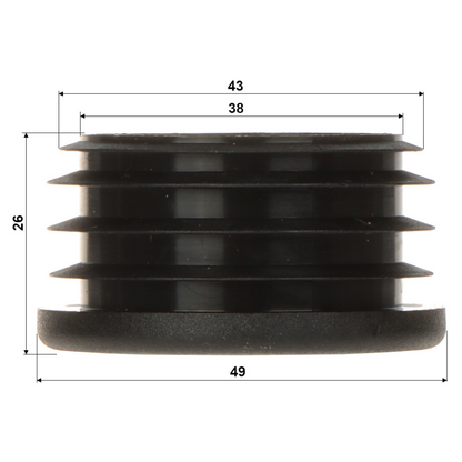 UMA MTMD-3945 Dop voor mast of buis diameter 39-45mm