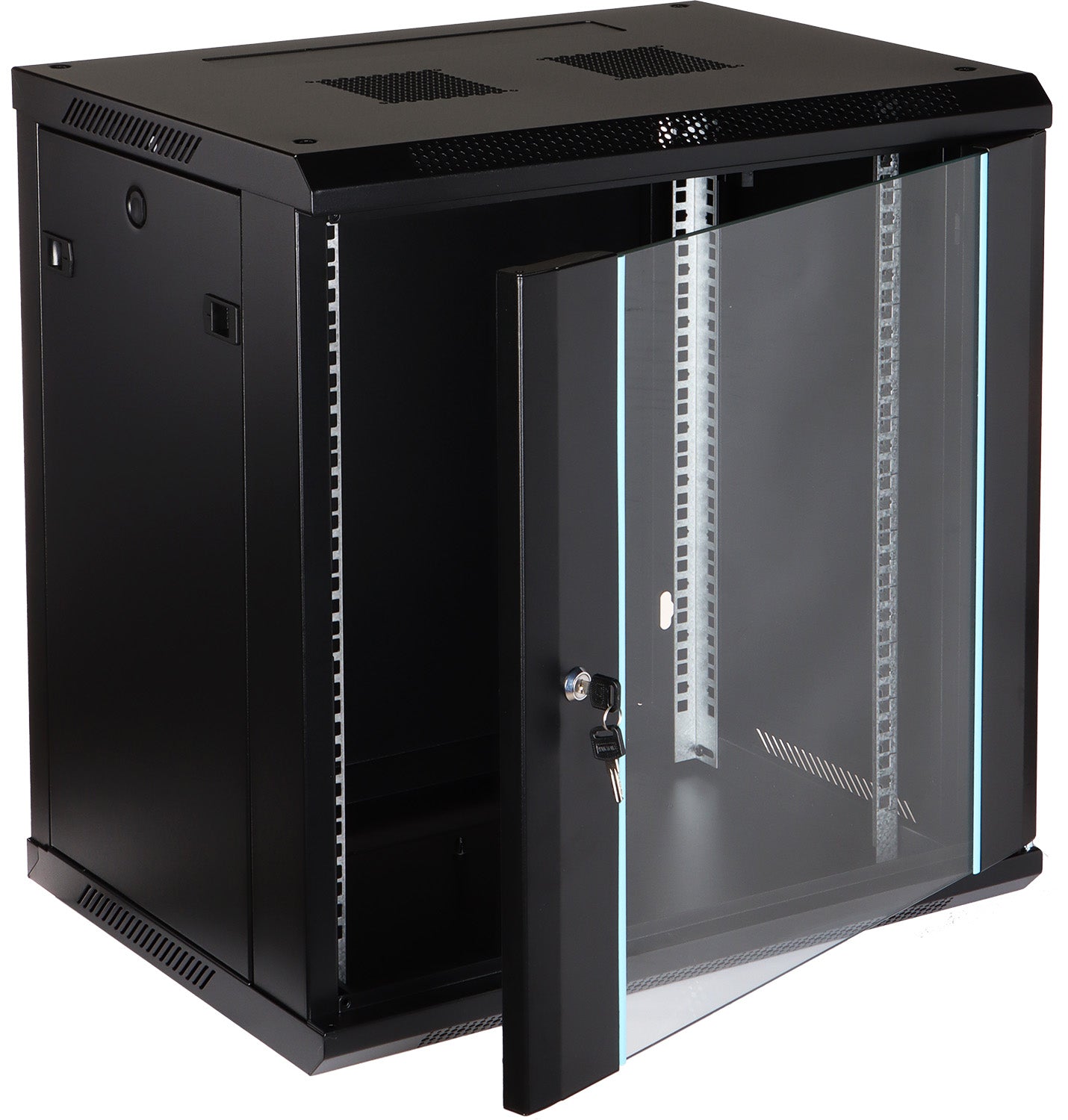 UMA RA19-12U-450 – Patchkast wand - met glazen afsluitbare deur (600x640x450mm)