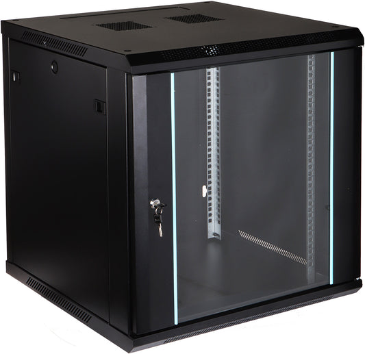 UMA RA19-12U-600 – Patchkast wand - met glazen afsluitbare deur (600x640x600mm)