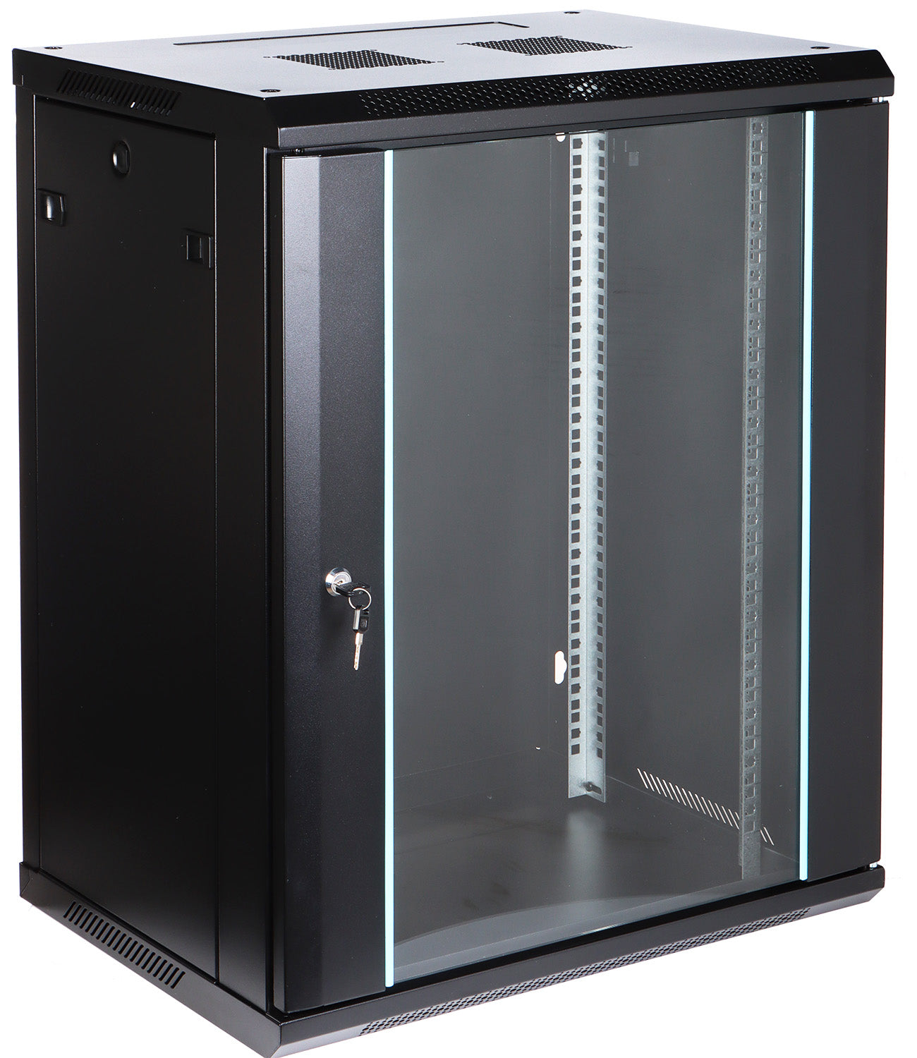 UMA RA19-15U-450 – Patchkast wand - met glazen afsluitbare deur (600x770x450mm)