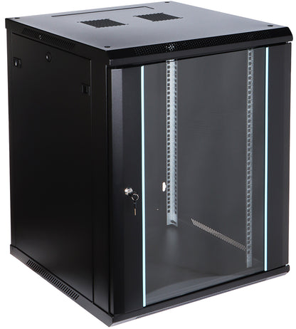 UMA RA19-15U-600 – Patchkast wand - met glazen afsluitbare deur (600x770x600mm)