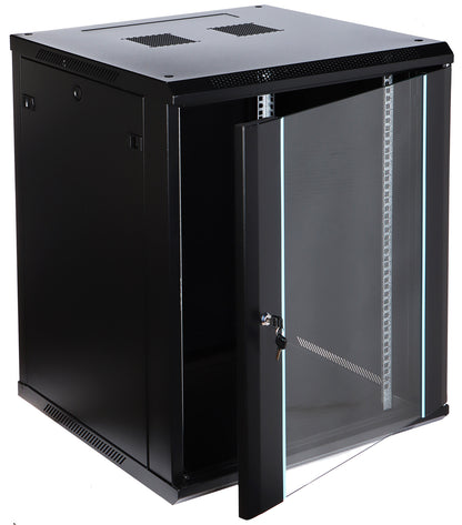 UMA RA19-15U-600 – Patchkast wand - met glazen afsluitbare deur (600x770x600mm)