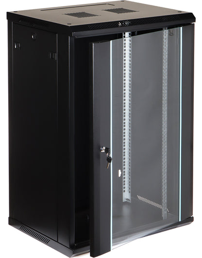 UMA RA19-18U-450 – Patchkast wand - met glazen afsluitbare deur (600x905x450mm)