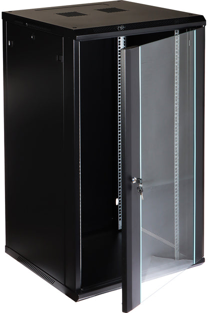 UMA RA19-22U-600 – Patchkast wand - met glazen afsluitbare deur (600x1080x600mm)