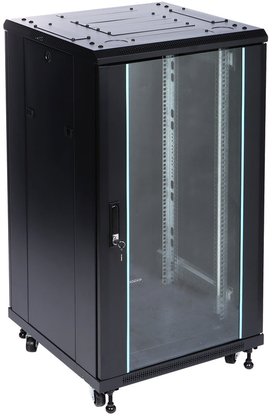 UMA RA19-22U-600-S – Patchkast staand - met wielen (600x1170x600mm)