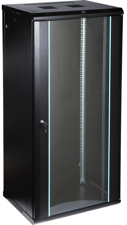 UMA RA19-27U-450 – Patchkast wand - met glazen afsluitbare deur (600x1300x450mm)