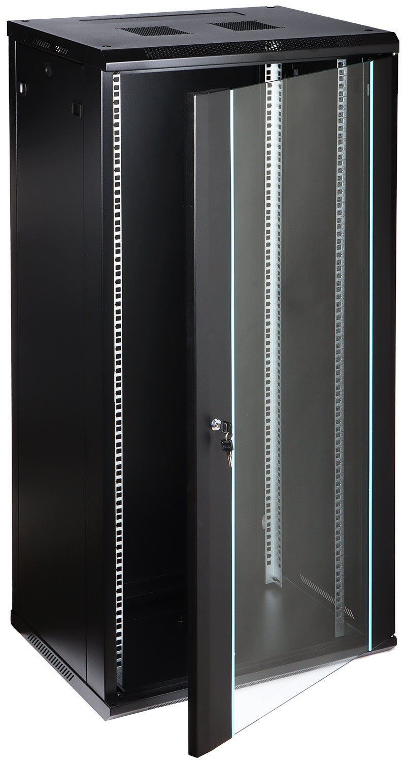UMA RA19-27U-450 – Patchkast wand - met glazen afsluitbare deur (600x1300x450mm)