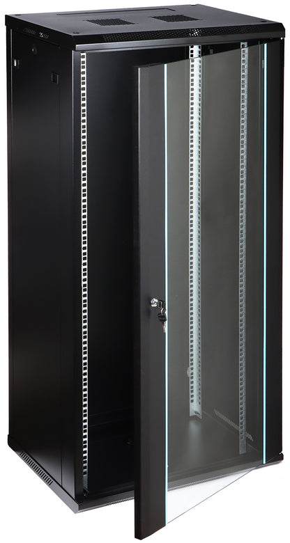 UMA RA19-27U-450 – Patchkast wand - met glazen afsluitbare deur (600x1300x450mm)