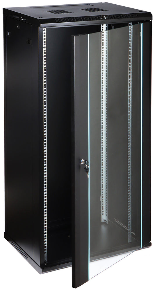 UMA RA19-27U-450 – Patchkast wand - met glazen afsluitbare deur (600x1300x450mm)