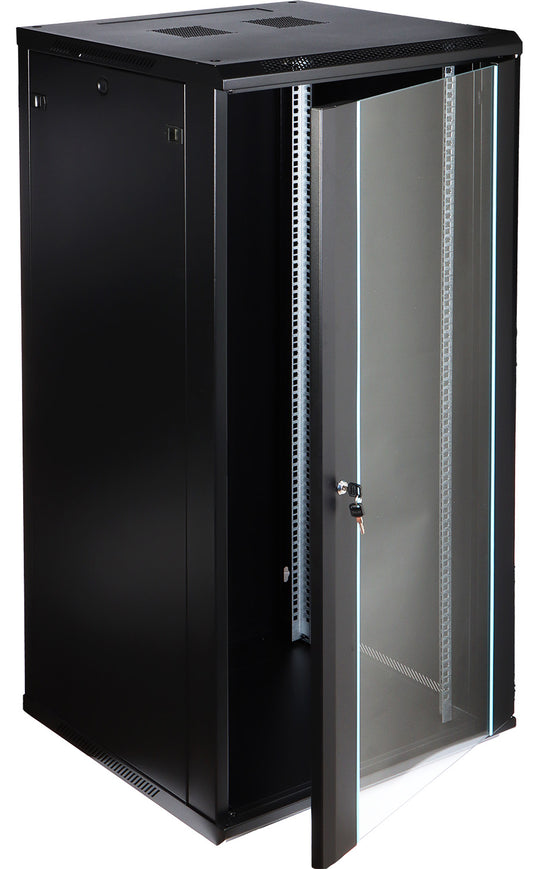 UMA RA19-27U-600 – Patchkast wand - met glazen afsluitbare deur (600x1300x600mm)