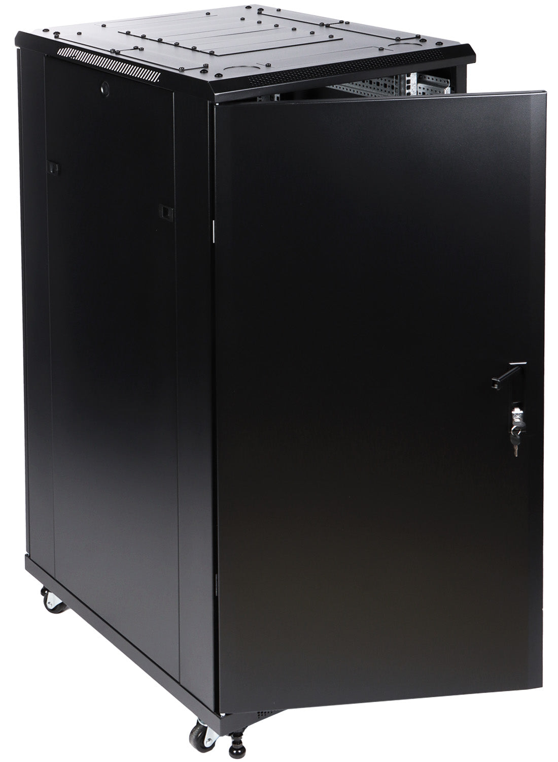 UMA RA19-27U-800-S – Patchkast staand - met glazen afsluitbare deur (600x1390x800mm)