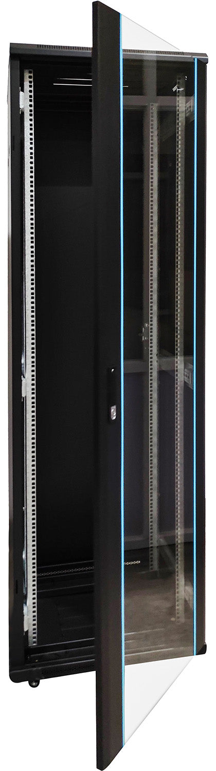 UMA RA19-42U-600-S – Patchkast staand - met glazen afsluitbare deur (600x2050x600mm)