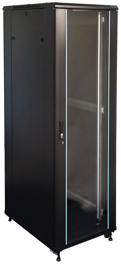 UMA RA19-42U-800-S – Patchkast staand - met glazen afsluitbare deur (600x2050x800mm)