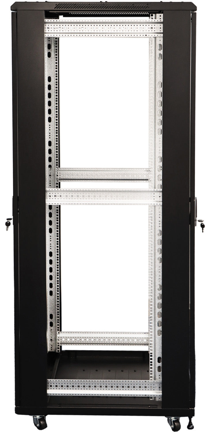 UMA RA19-42U-800-S – Patchkast staand - met glazen afsluitbare deur (600x2050x800mm)