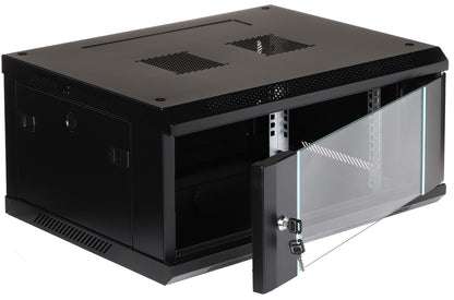 UMA RA19-4U-450 – Patchkast wand - met glazen afsluitbare deur (600x285x450mm)