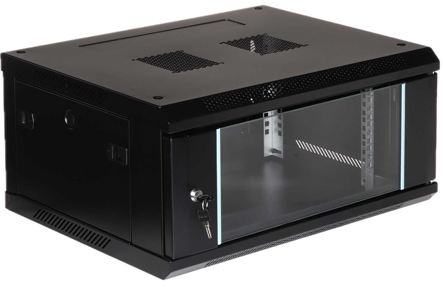 UMA RA19-4U-450 – Patchkast wand - met glazen afsluitbare deur (600x285x450mm)