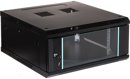 UMA RA19-4U-600 – Patchkast wand - met glazen afsluitbare deur (600x285x600mm)