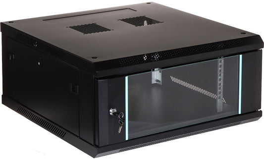 UMA RA19-4U-600 – Patchkast wand - met glazen afsluitbare deur (600x285x600mm)