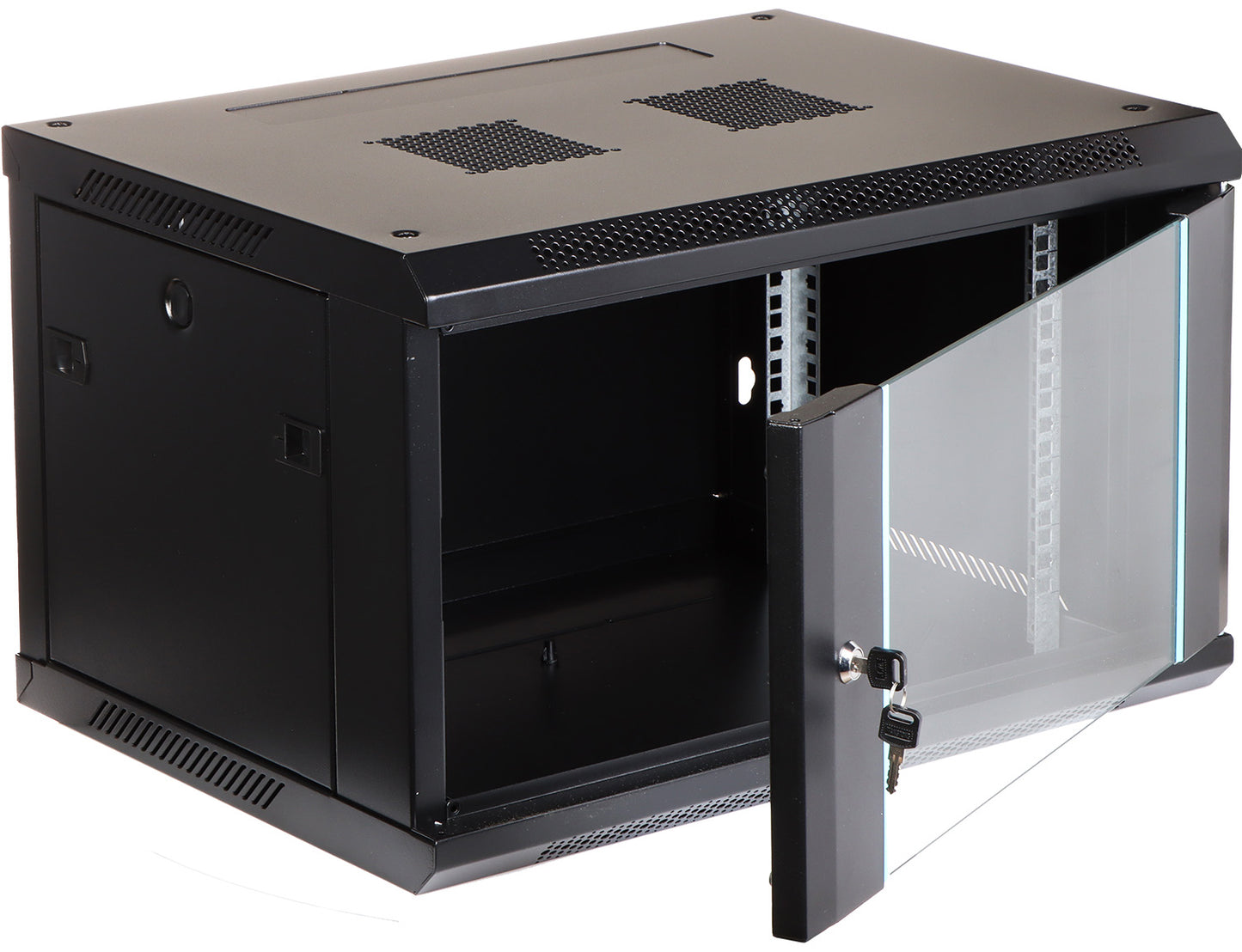 UMA RA19-6U-450 – Patchkast wand - met glazen afsluitbare deur (600x370x450mm)